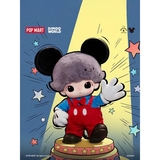 POPMART泡泡玛特DIMOO WORLD × 迪士尼米奇搪胶毛绒包